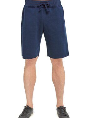 $10 SALE Men's Cotton Blend Navy Fleece Shorts